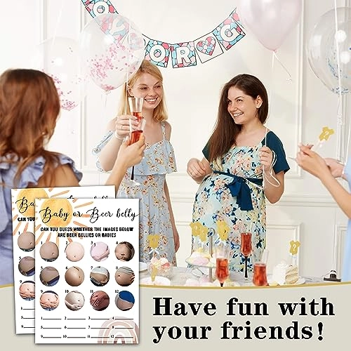 Boho Rainbow Oh Baby True or False Baby Shower Games - 25 cards 1 answer card