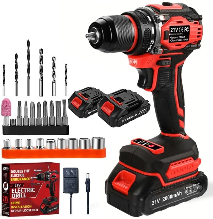 Tools 007 Power Drill Driver - 2.0Ah 21V Bundle