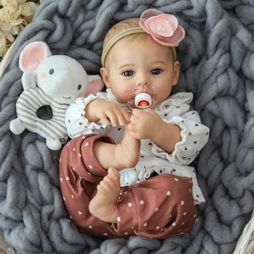 KSBD Reborn Baby Doll - 18Inch Full Vinyl Open Eyes Gift Set
