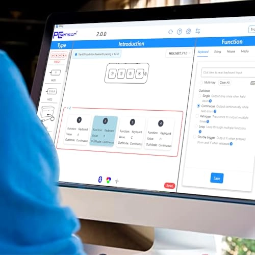 4 Key Mini Keypad - Wired/Wireless