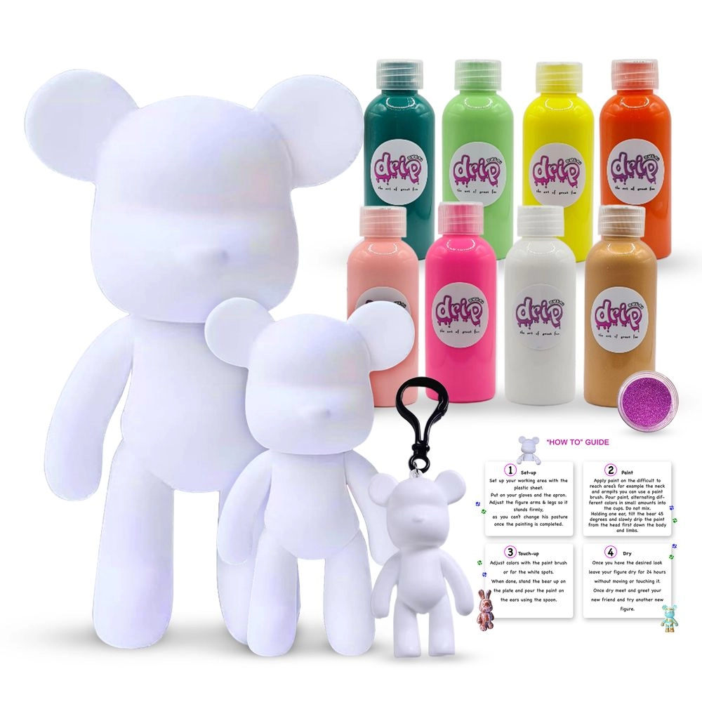 Acrylic Bear Family Set - Coral Kiss DIY Kit