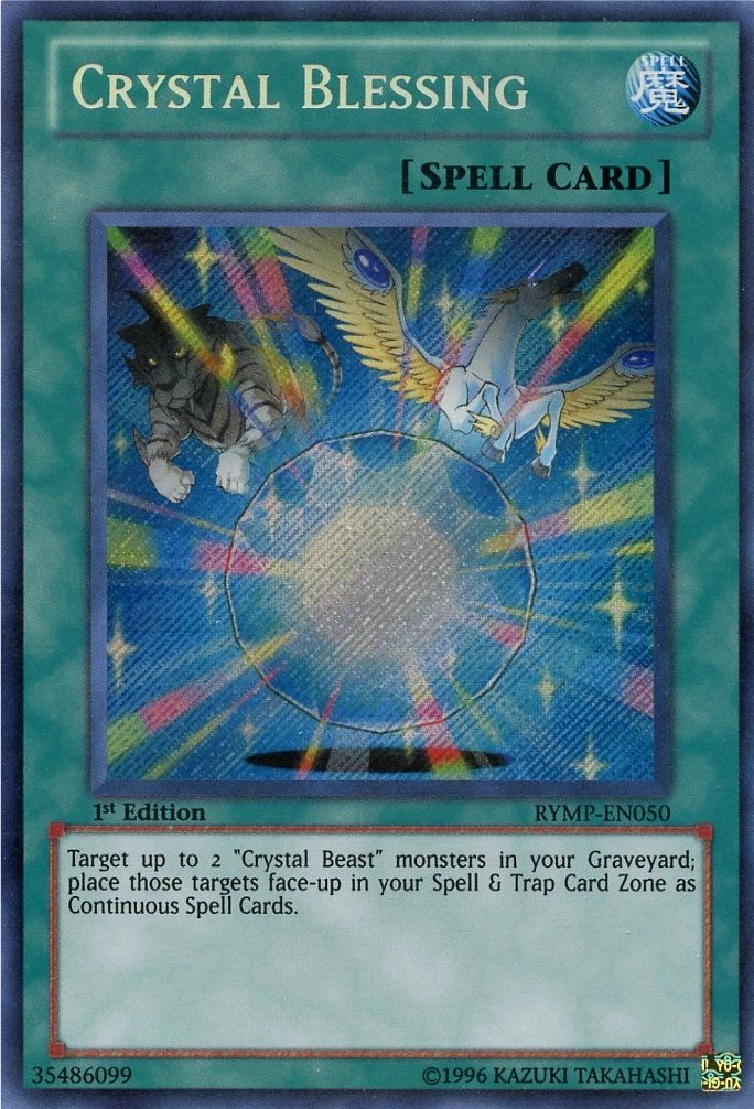 Yu-Gi-Oh! Crystal Blessing (RYMP-EN050) - 1st Edition Secret Rare