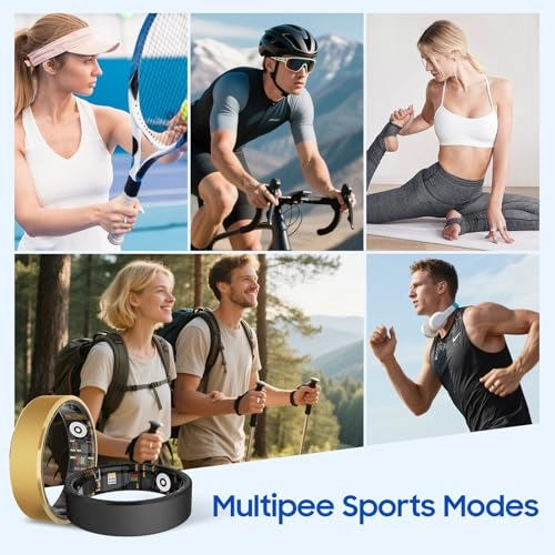 Smart Health Ring - Gold Size 9 IP68