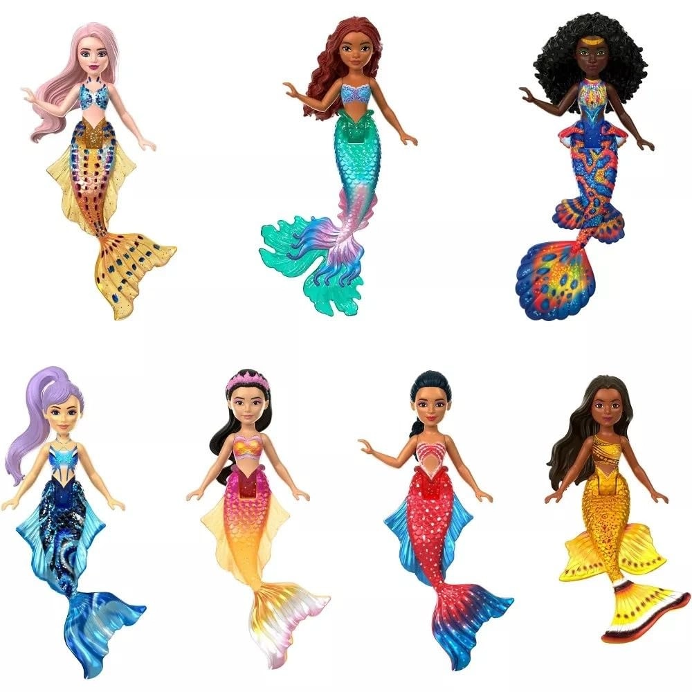 Mattel Caspia Mermaid Doll + Indira Mermaid Doll + Perla Mermaid Doll + Karina Mermaid Doll + Mala Mermaid Doll + Tamika Mermaid Doll + Ariel Mermaid Doll