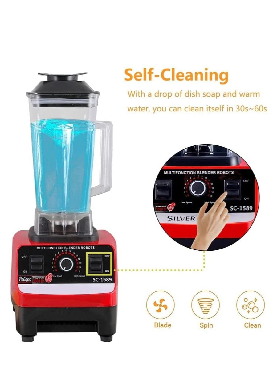 Heavy Duty Blender Mixer - BPA Free High Speed Ice Crusher