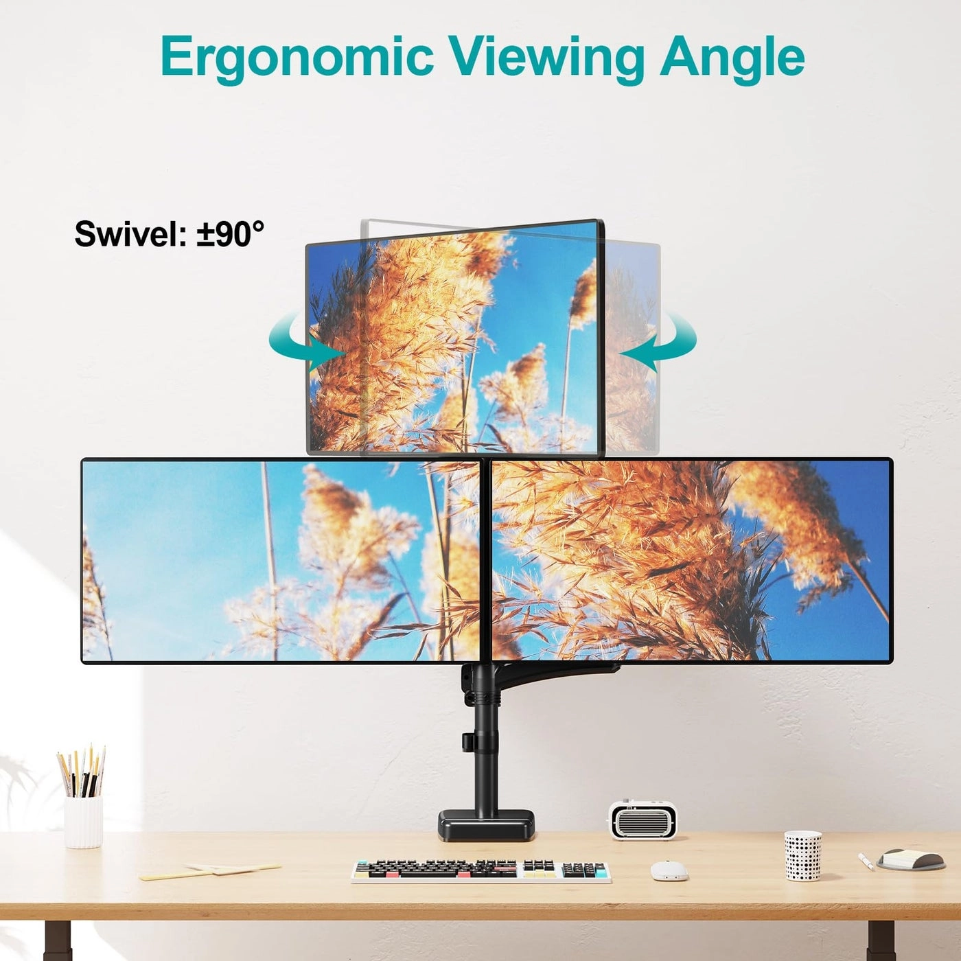 Triple Monitor Mount - 3 32 Inch 75x75mm 100x100mm