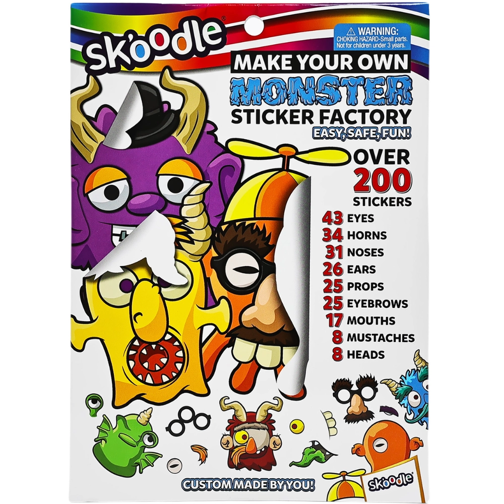SKOODLE Monster Activity Sticker Book 200 pcs