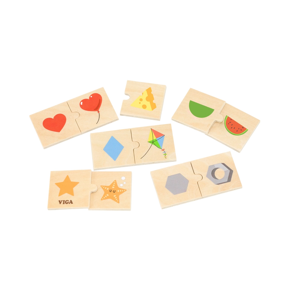 Shapes & Objects Wooden Puzzle (29464294-44779) - 24 pcs