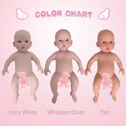 Reborn Baby Doll - 18.5 inches Silicone Tan Ages 20+