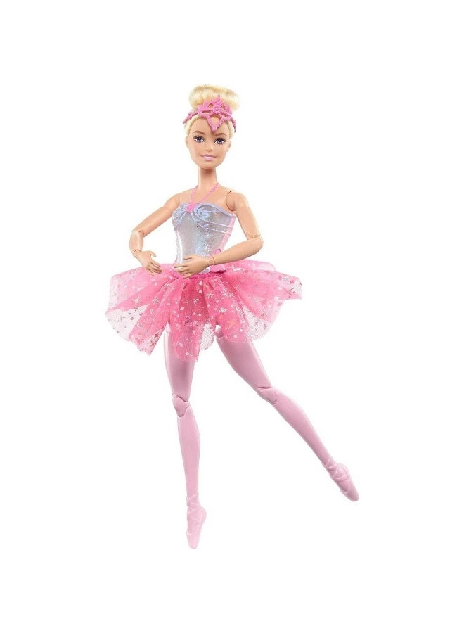 Magical Ballerina Doll - Black Hair Purple Tutu Light-Up Feature