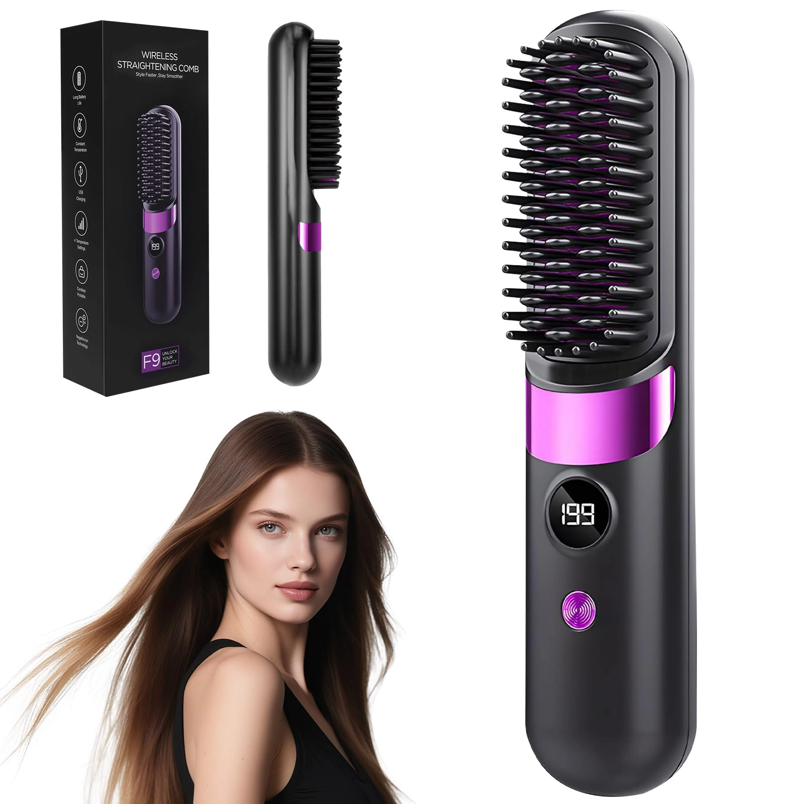 Yizemay Go Brush Pro - Cordless Rechargeable 199 Degrees Celsius