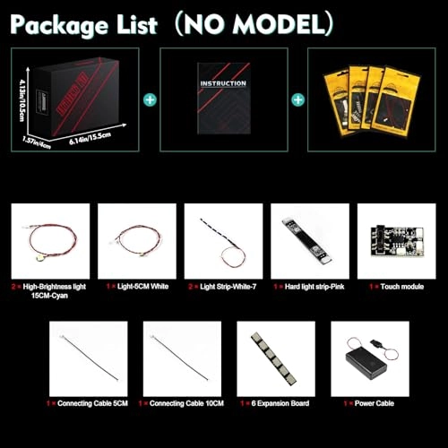 Light kit for LEGO How to Train Your Dragon: Toothless 10375 - Plastic 1 less than 5V