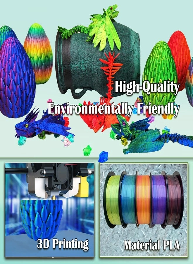 Dynamic 3D Printed Dragon Eggs - Dragon Inside Movable Wings Articulated