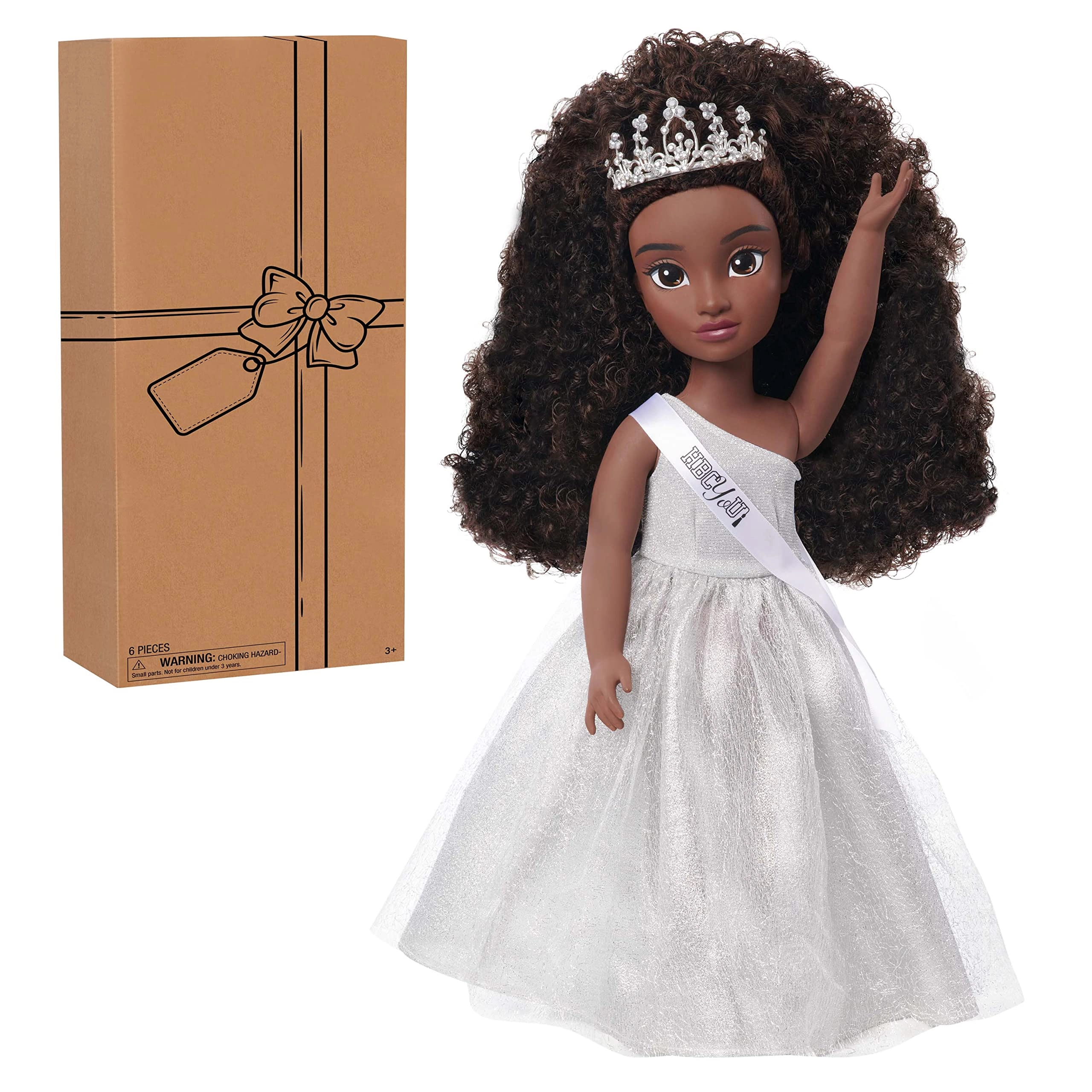 Just Play Nicole Homecoming Queen Doll - 18-inch Deep Brown 4A textured hair Ages 3+