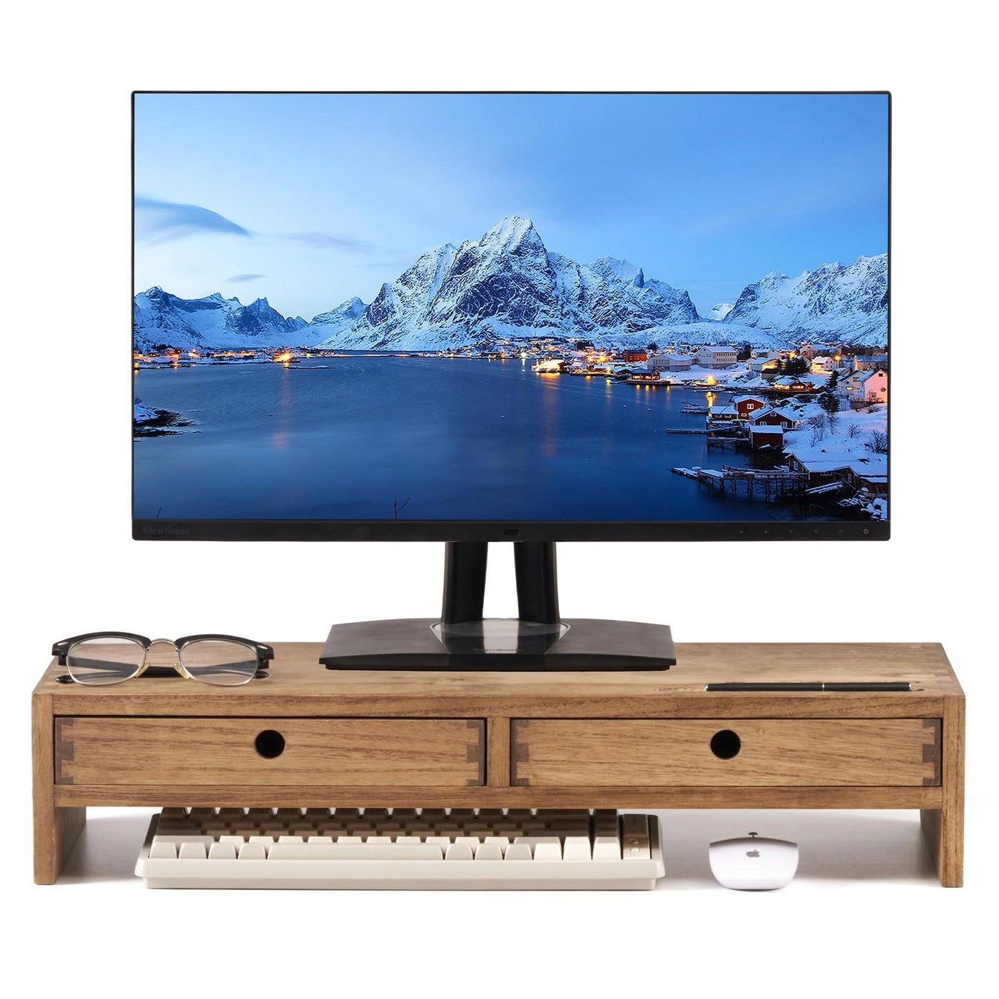 Monitor Stand - Wooden Desk Riser