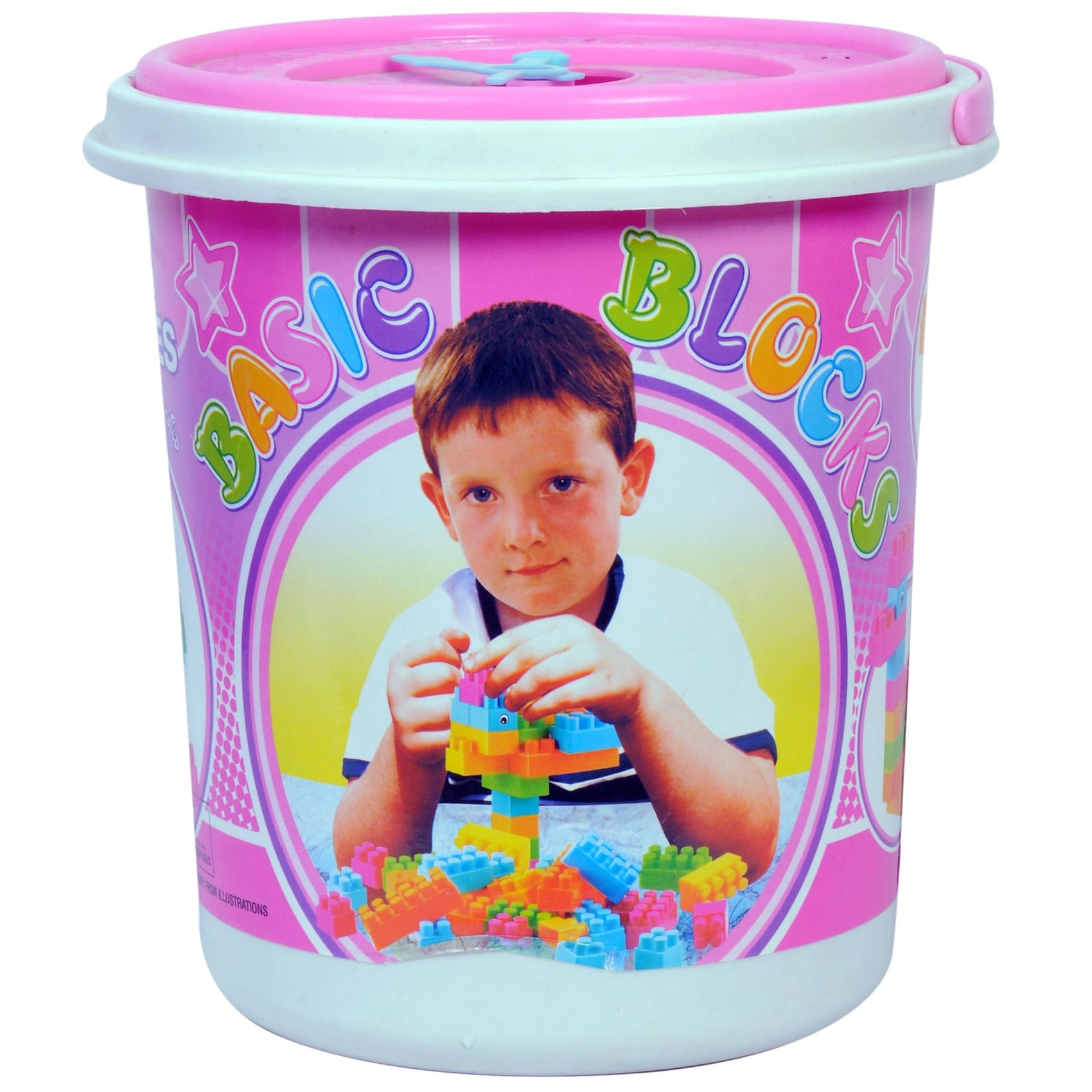 Carrefour Happy Family Blocks Bucket 3802 - 32pcs