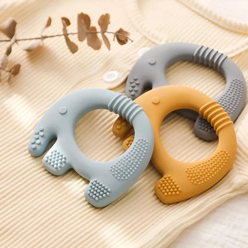 2 in 1 Teether - Beech Wood, Silicone