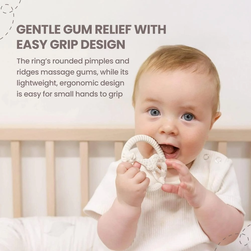 So'Pure Circle Teether - 100% natural rubber Multicolor