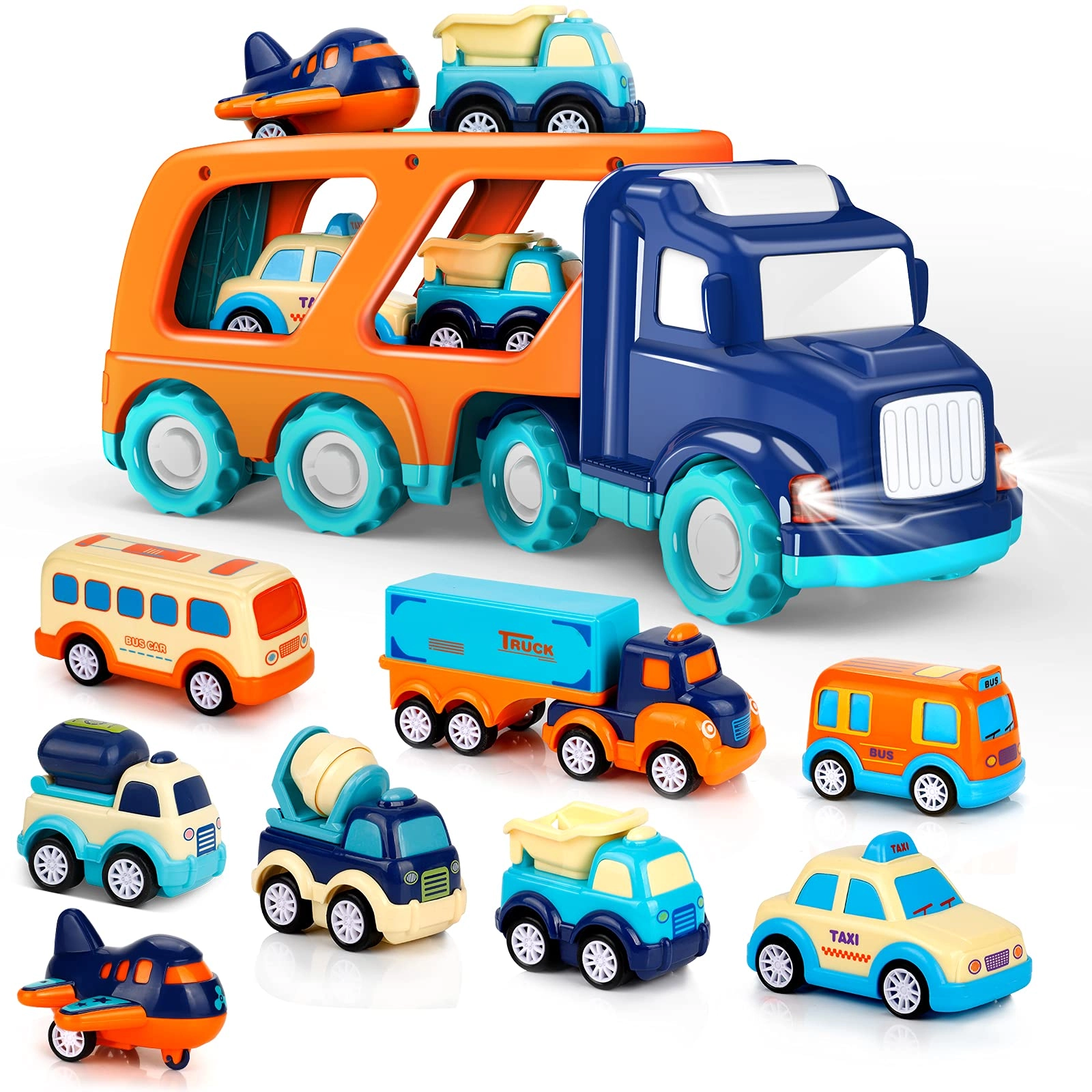 forty4 Transport Truck + Pull Back Truck - 9pcs