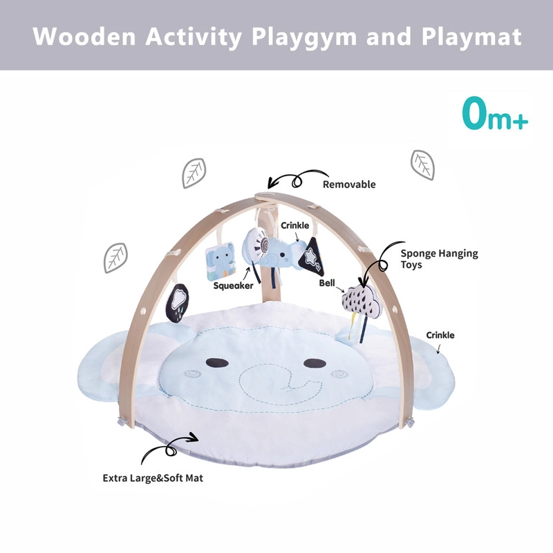 Nyra Wooden Activity Play Gym - Elephant 0 month