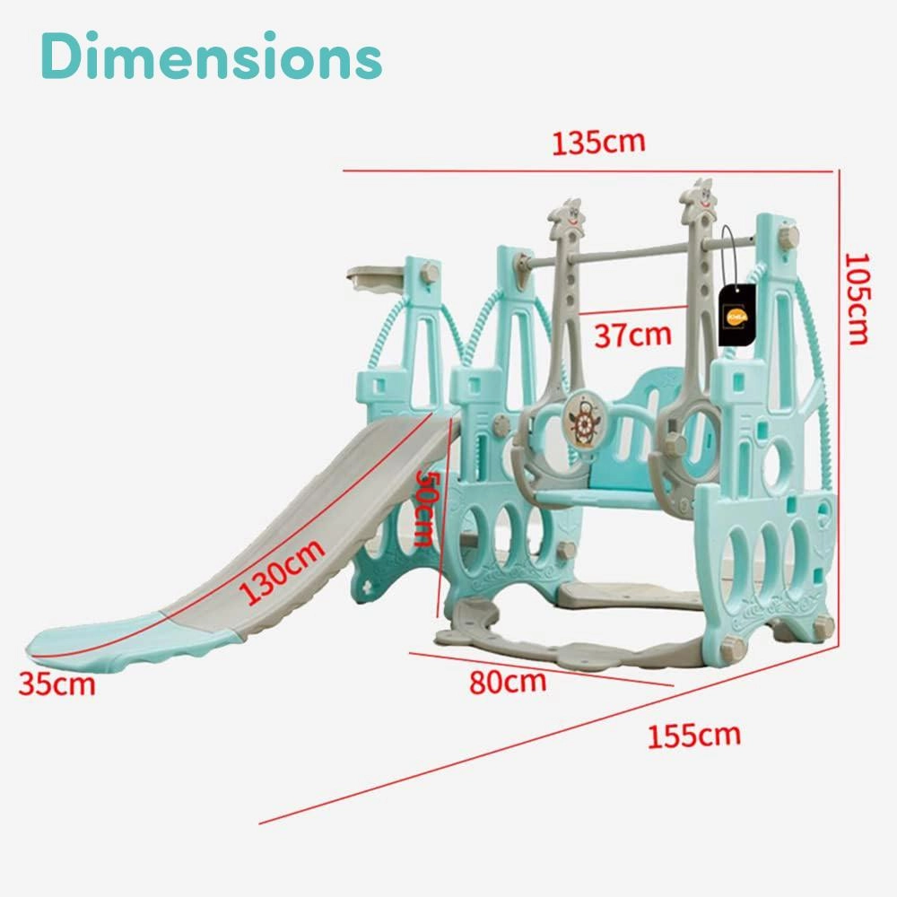 3 In 1 Swing With Slide - Pink 1-6 years