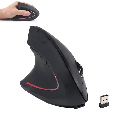 Ergonomic Left-Handed Vertical Mouse - USB