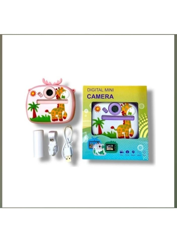 TORONTO Instant Print Digital Camera - Thermal Paper Pink White