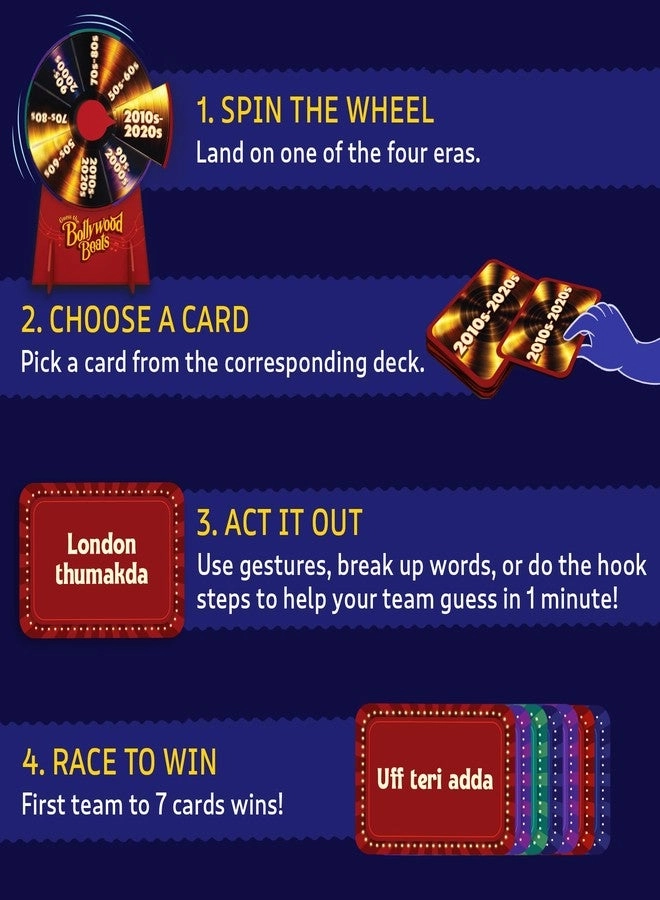 Bollywood Beats - 200 Game Cards 1 Spinner