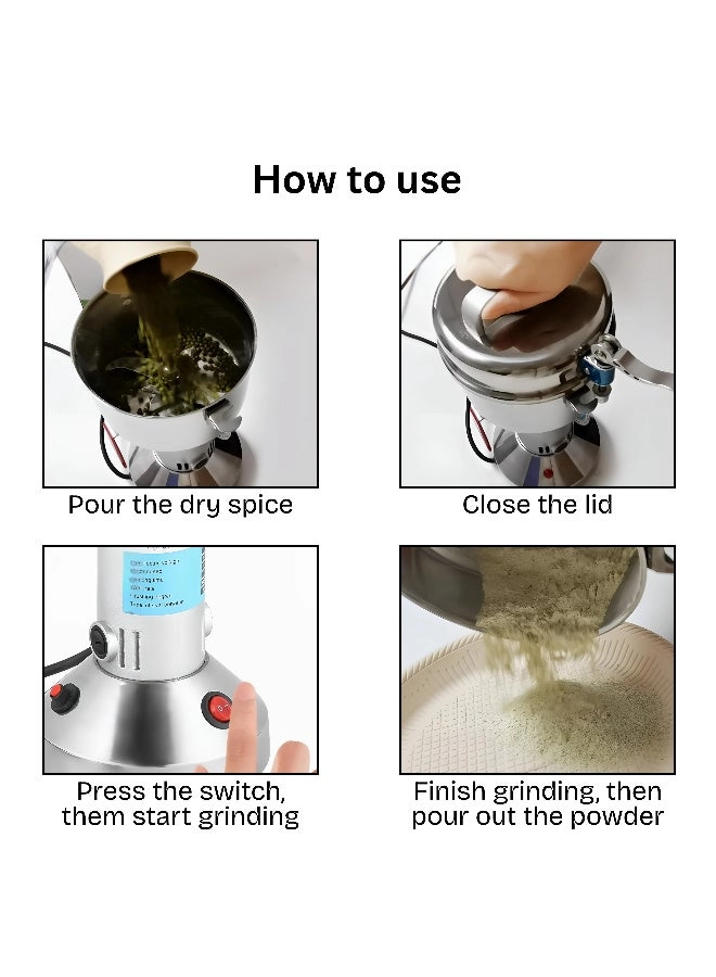 Spice Grinder - 1200W 5.3 oz Stainless Steel