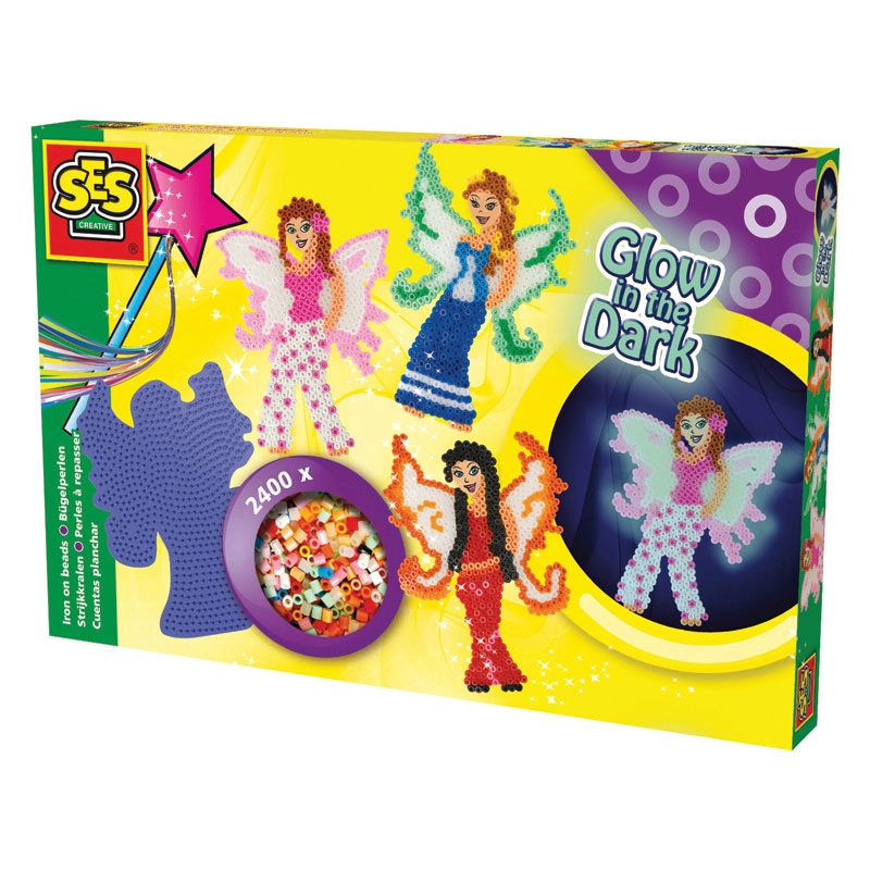 SES Creative Children's Iron-On Beads - Glow In The Dark 2400 pieces