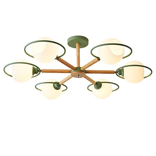 Farmhouse Wood Oak Chandelier