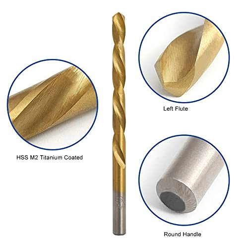 Left Handed Drill Bit Set - 13pcs High Speed M2 Steel