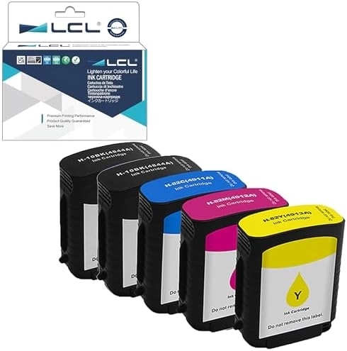 LCL HP 10 82 C4844A C4911A C4912A C4913A Standard Yield Multicolor Compatible 5-Pack