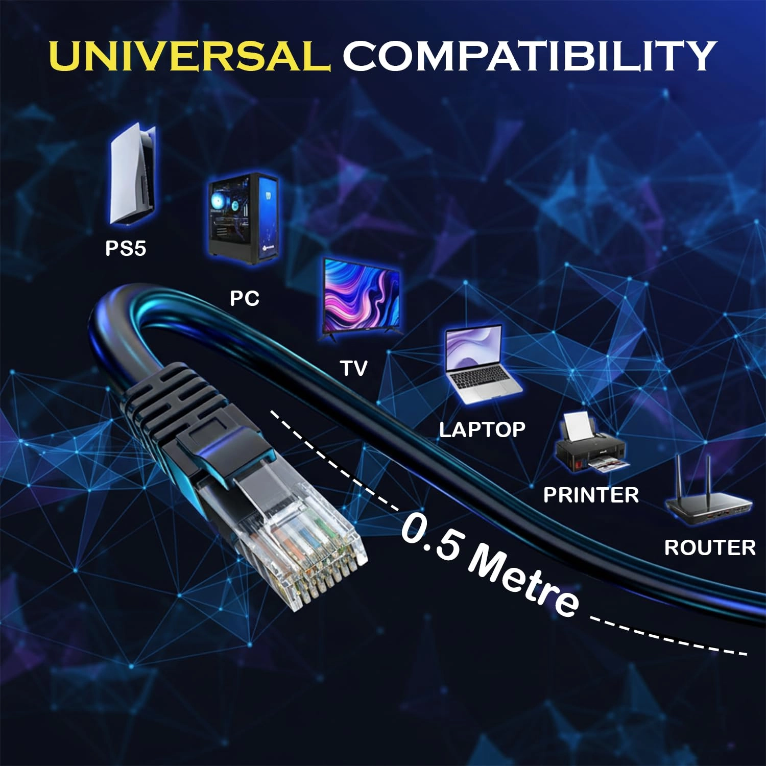 LAN CABLE - 0.5 METER