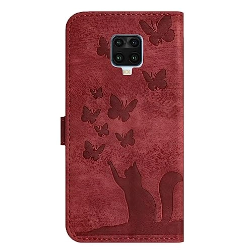 Cute Cat Case Wallet Embossed Flip Cover for Xiaomi Redmi Note 9S