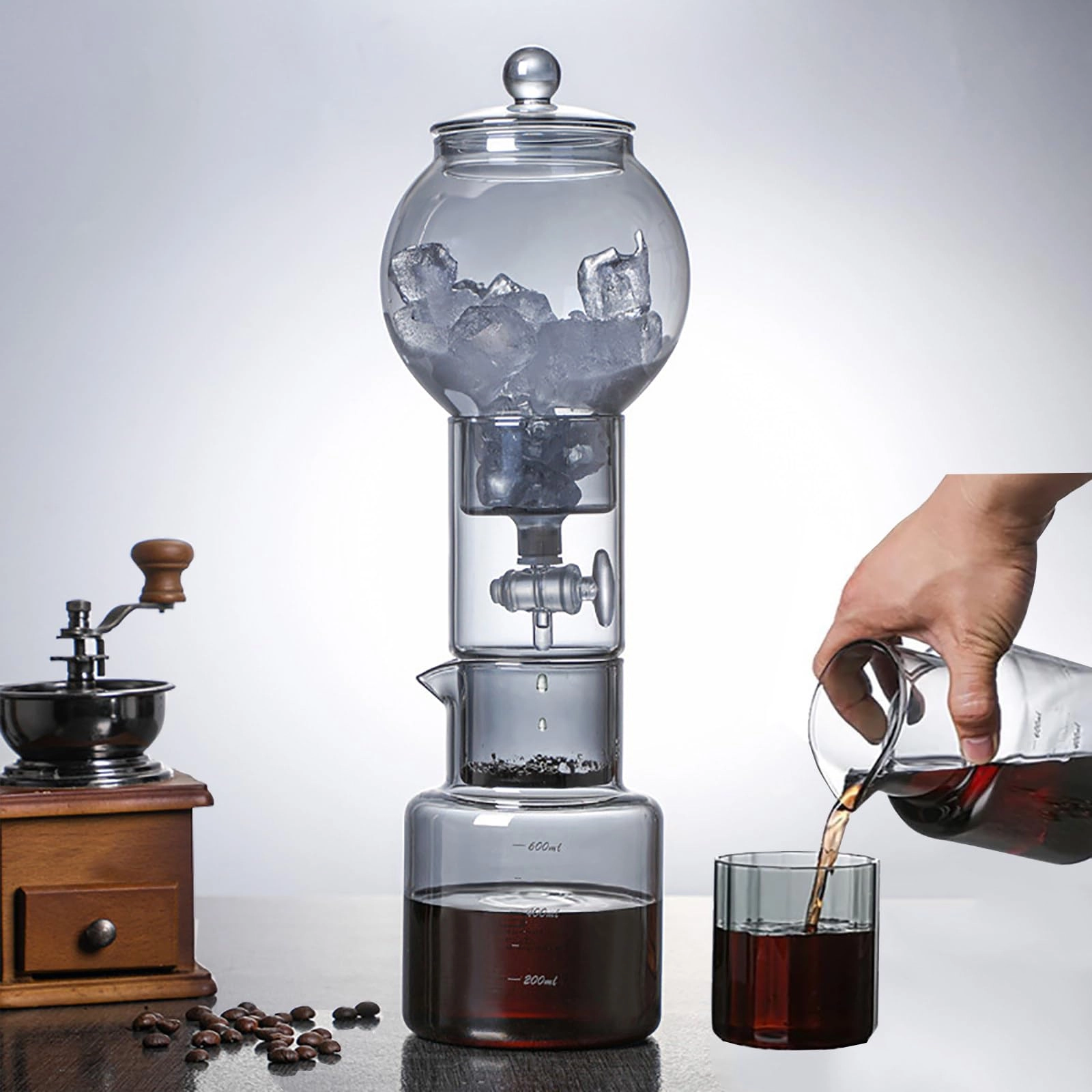 Cold Brew Coffee Maker - 600ml Adjustable Drip Valve