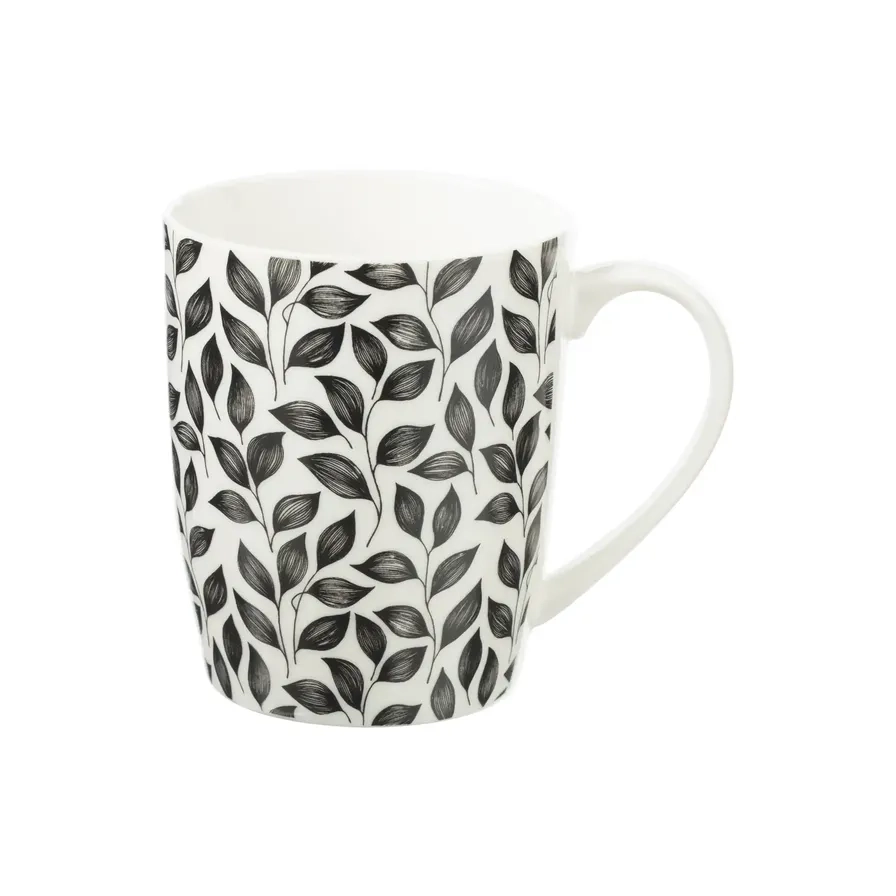 New Bone China Leaf Mug - 330 ml