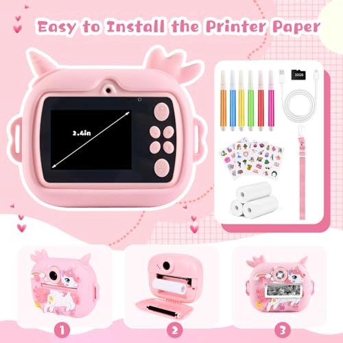 Children's Camera - Instant Camera 2.4 Inch 32GB