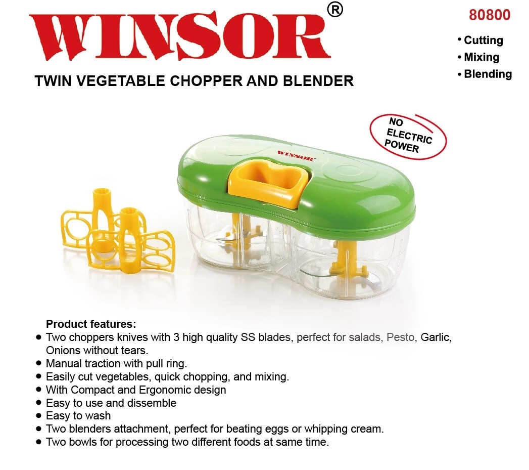 TWIN VEGETABLE CHOPPER AND BLENER
