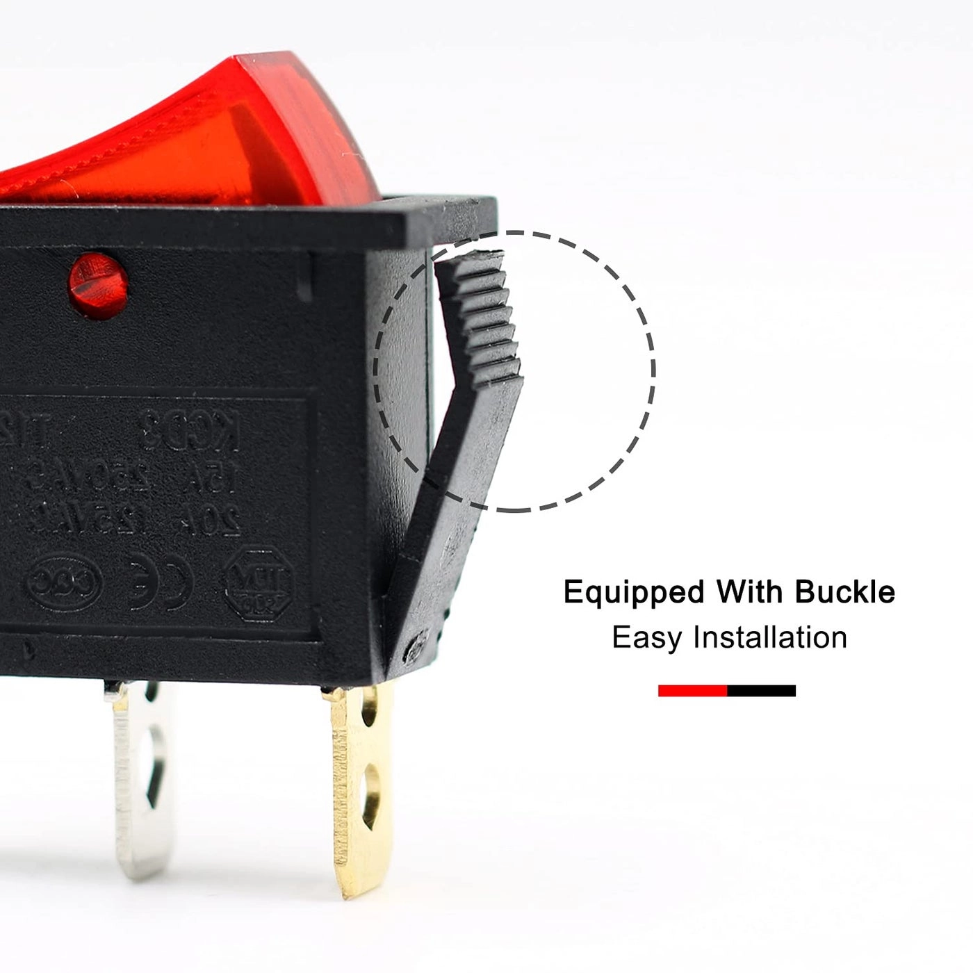 KCD3-101 - AC 250V 15A / AC 125V 20A 3 Pin ON-OFF (SPST) 5 pcs
