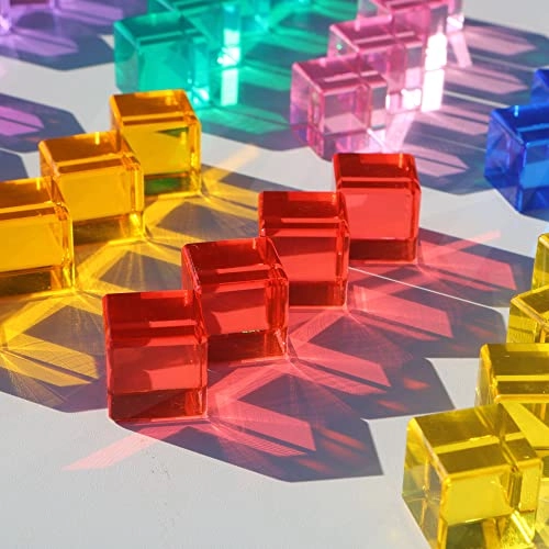 Acrylic Gem Cubes Blocks - 3 years and up 64 pieces