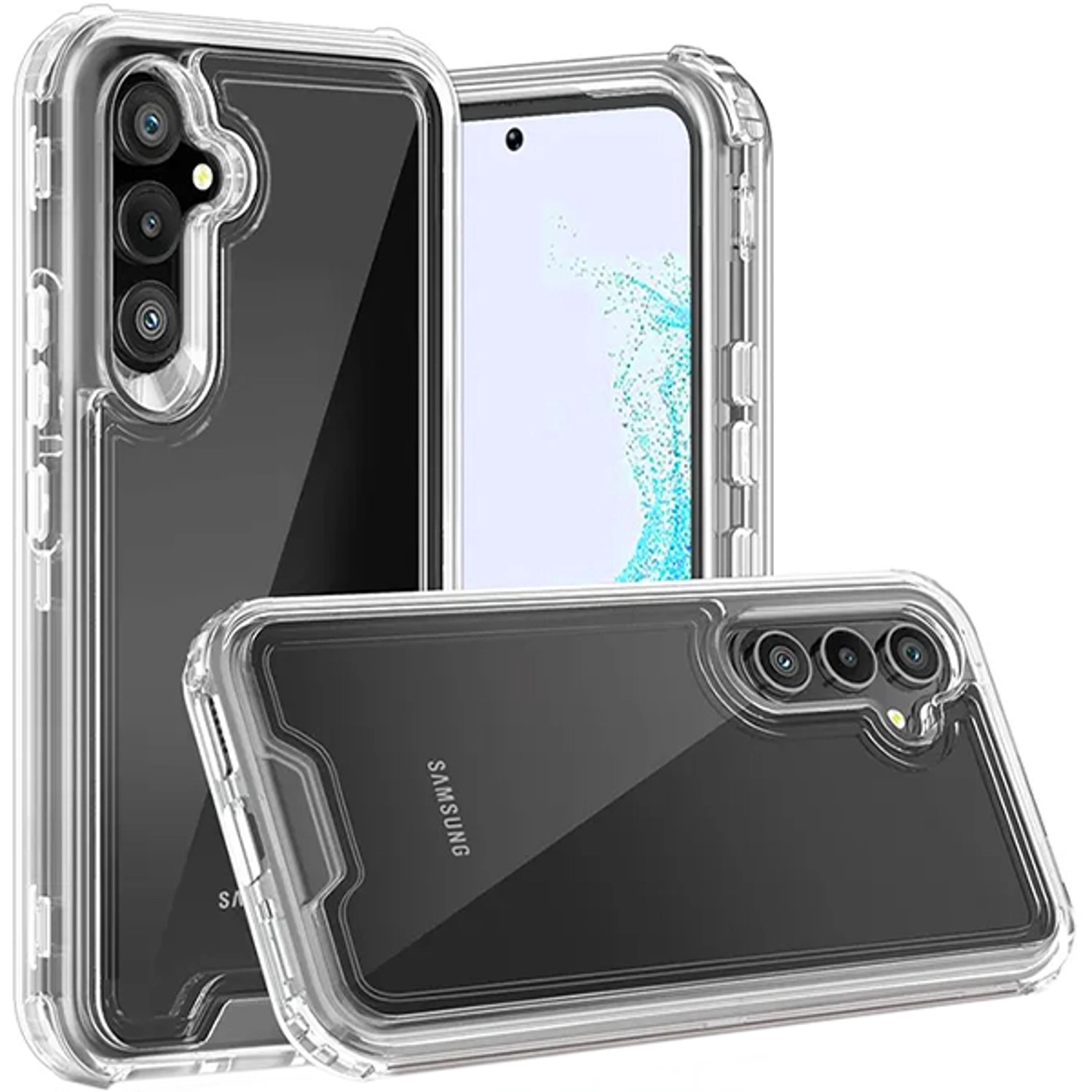 glassology Case With Screen Protector Clear Case for Samsung Galaxy A14