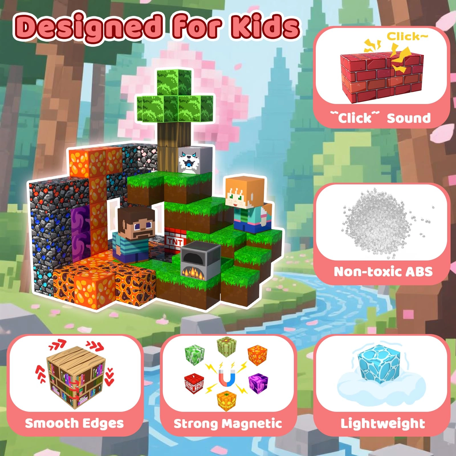 Magnetic Blocks - 300pcs Forest