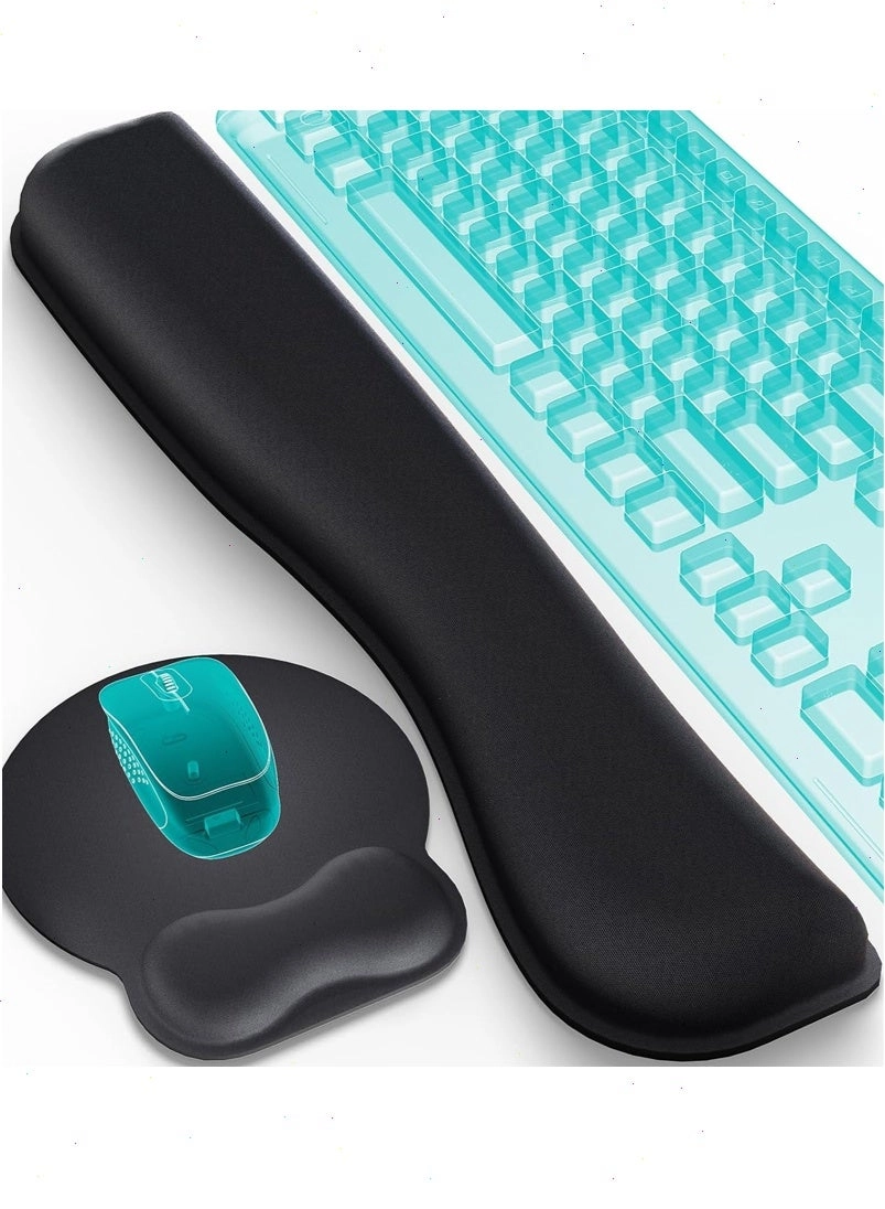 Ergonomic Mouse Pad Wrist Rest Set