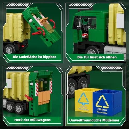 24088 - Garbage car toy building blocks 646 pcs