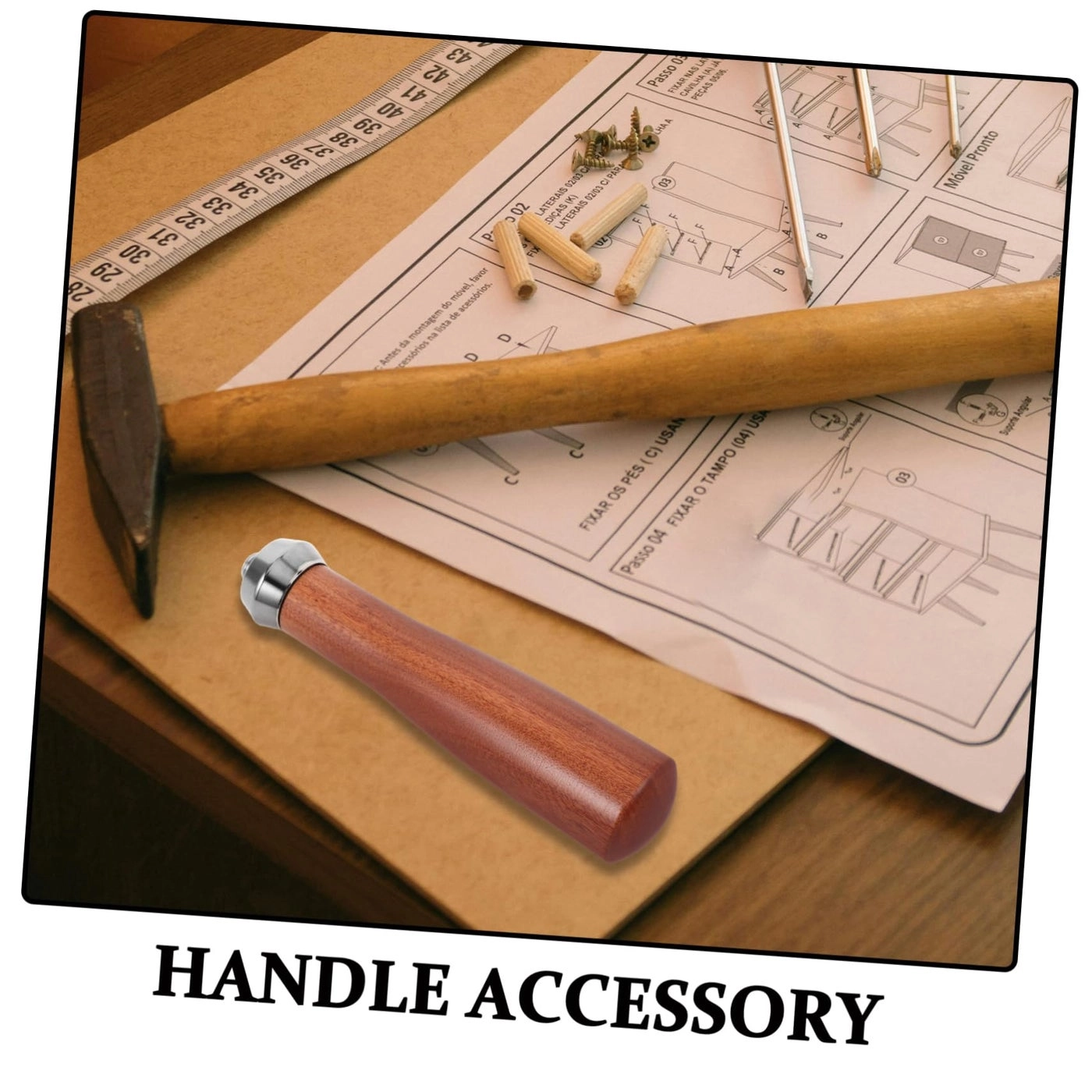 Coffee Machine Handle - Wooden Light Brown