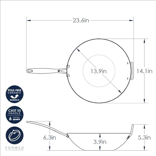 Spun Wok - 14-Inch Nonstick Ceramic Coating