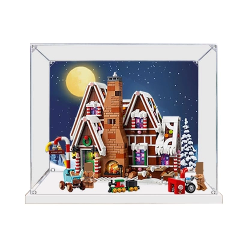 Clear Acrylic Display Case - for 10267 Black Bottom+background