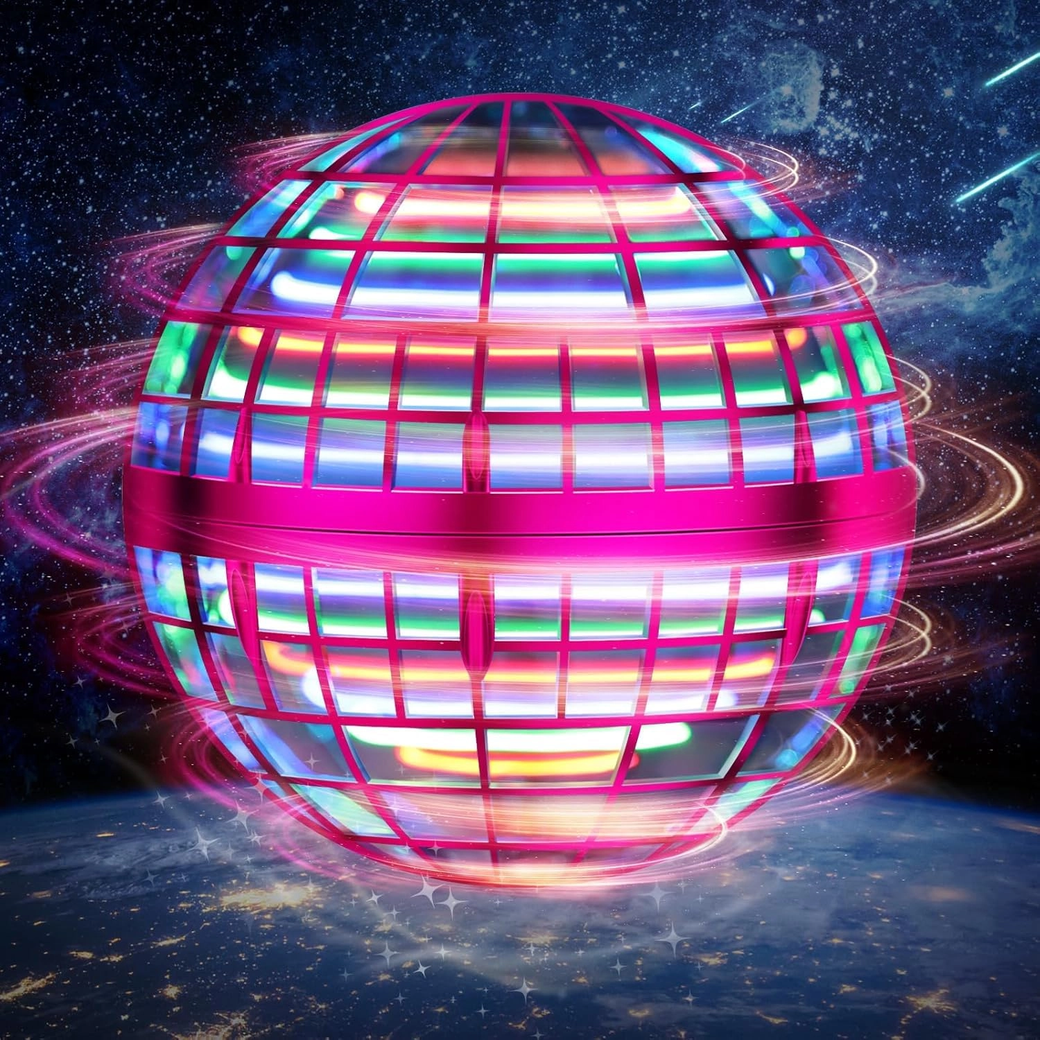ELTERAZONE Cosmic Globe Hover Ball - Pink LED Rechargeable