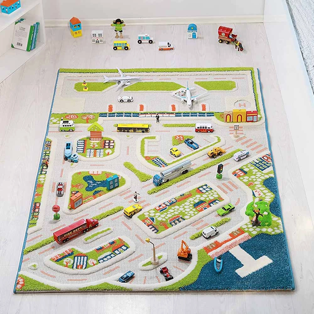 Mini City Design Educational 3D Carpet Playmat - 3D 100 x 150 cm